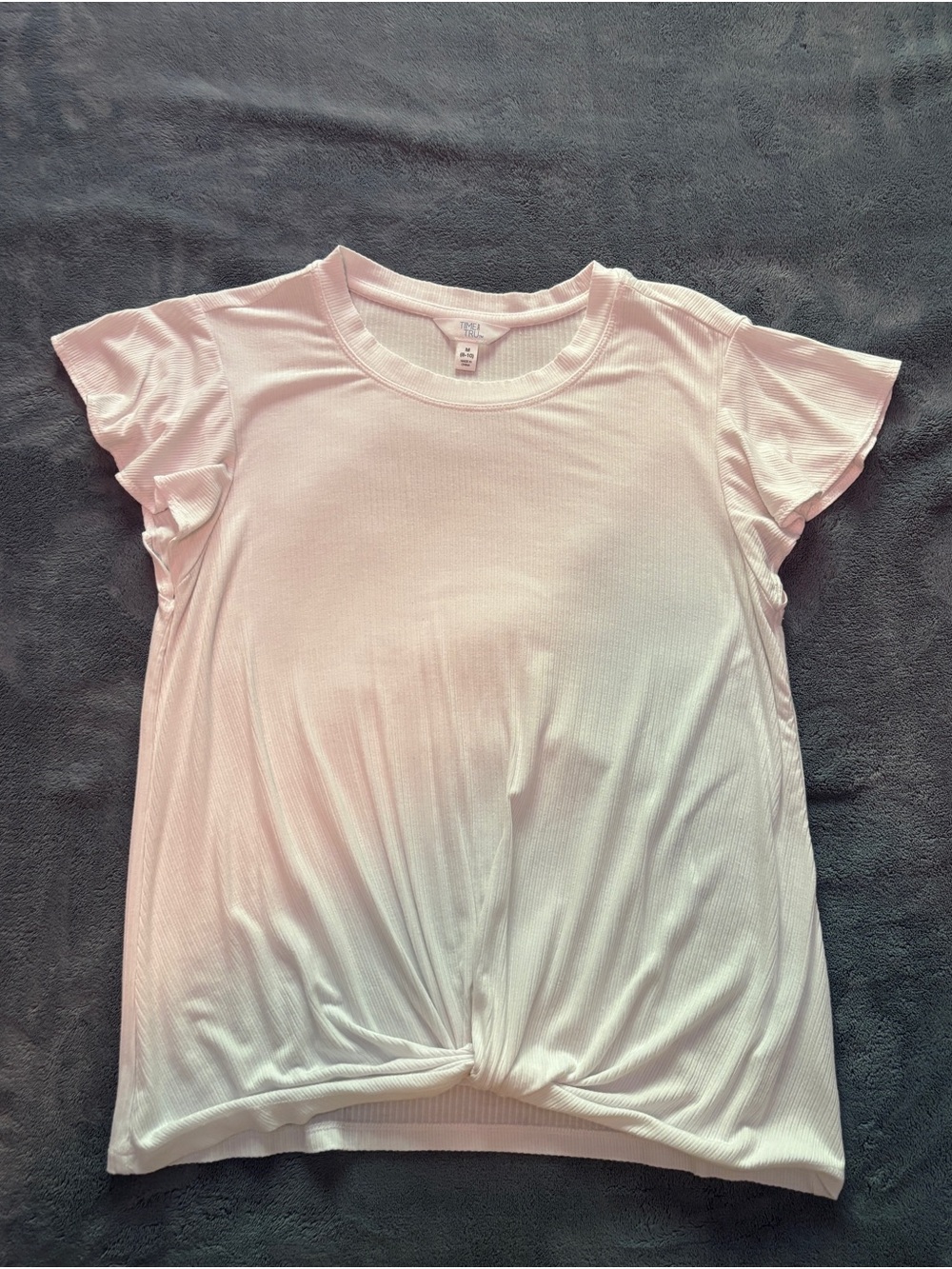White Knot-Hem Women's Top